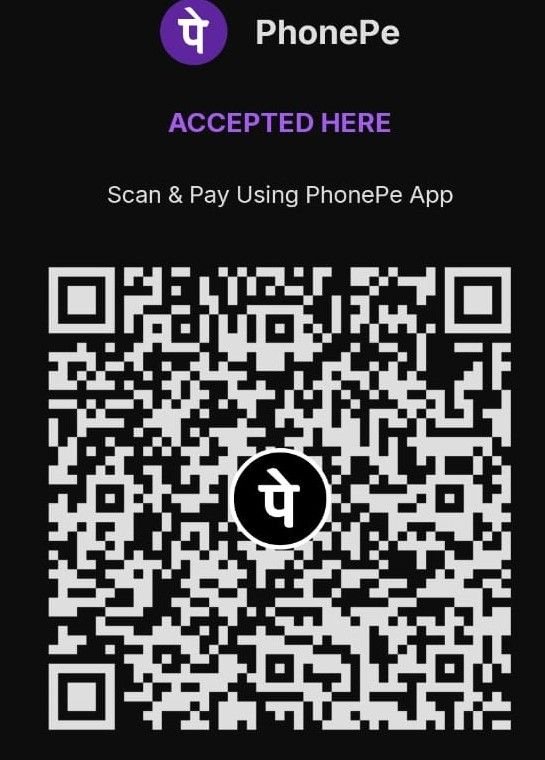 PhonePe UPI QR Code for payment
